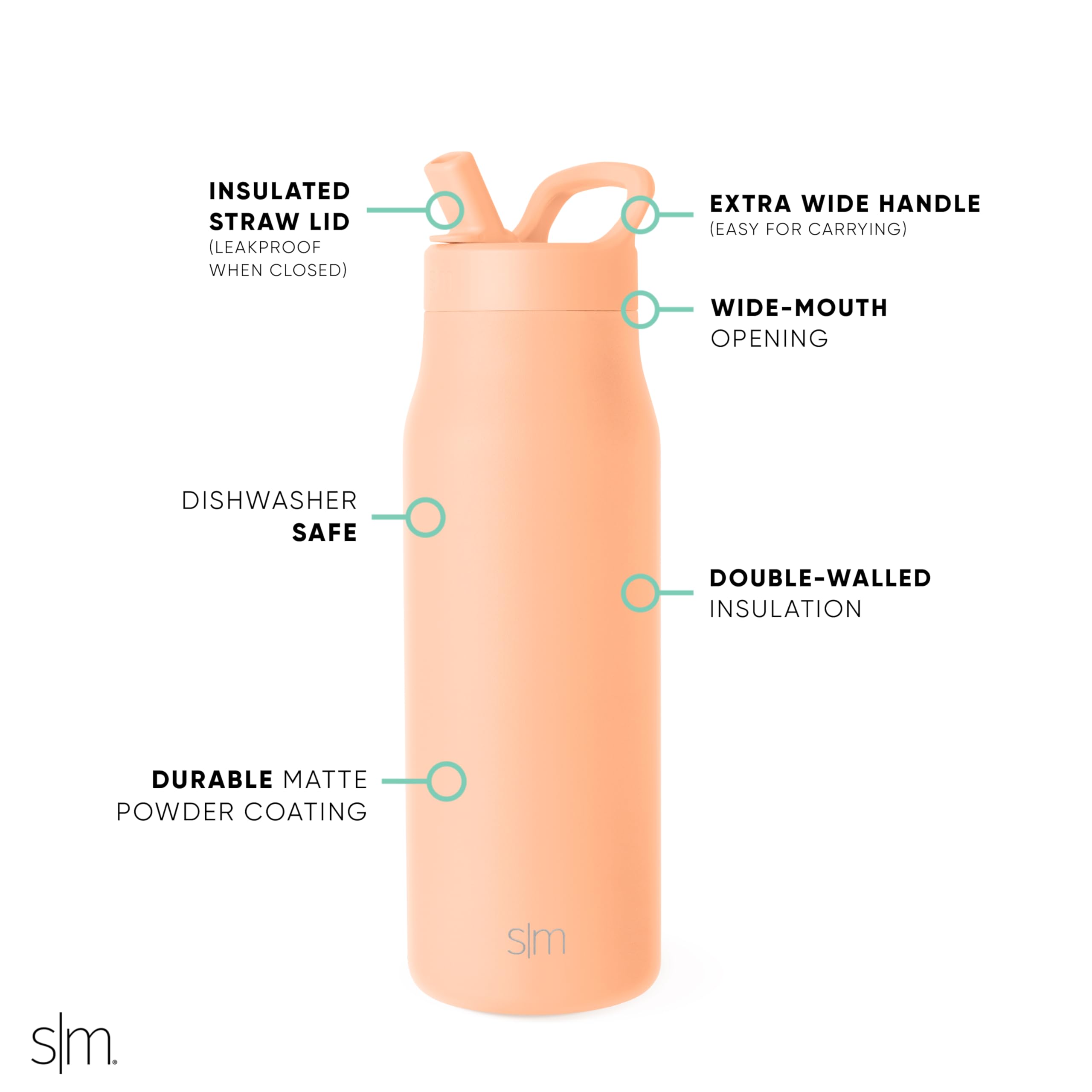 Simple Modern bouchon paille ouvert montrant l'étanchéité et la facilité d'usage