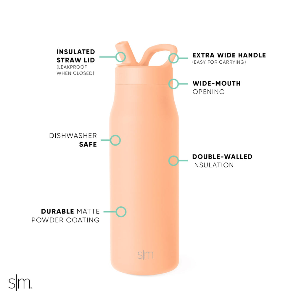 Simple Modern bouchon paille ouvert montrant l'étanchéité et la facilité d'usage