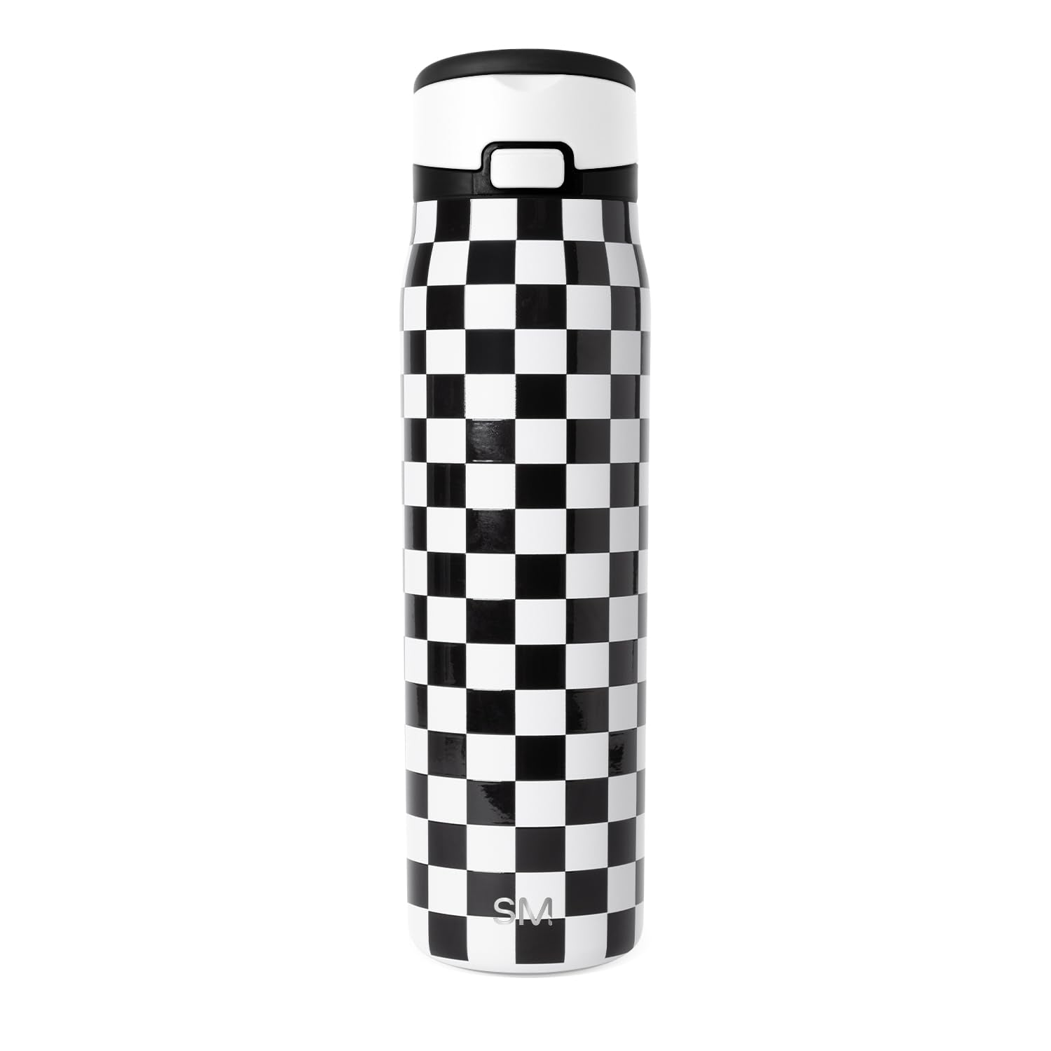 Simple Modern vue avant et arrière montrant design checkered et anse pratique