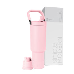 Simple Modern vue de face de la gourde 40oz rose, design pratique