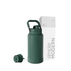 Simple Modern vue avant de la gourde Trek Pivot 64oz verte, grande capacité pratique