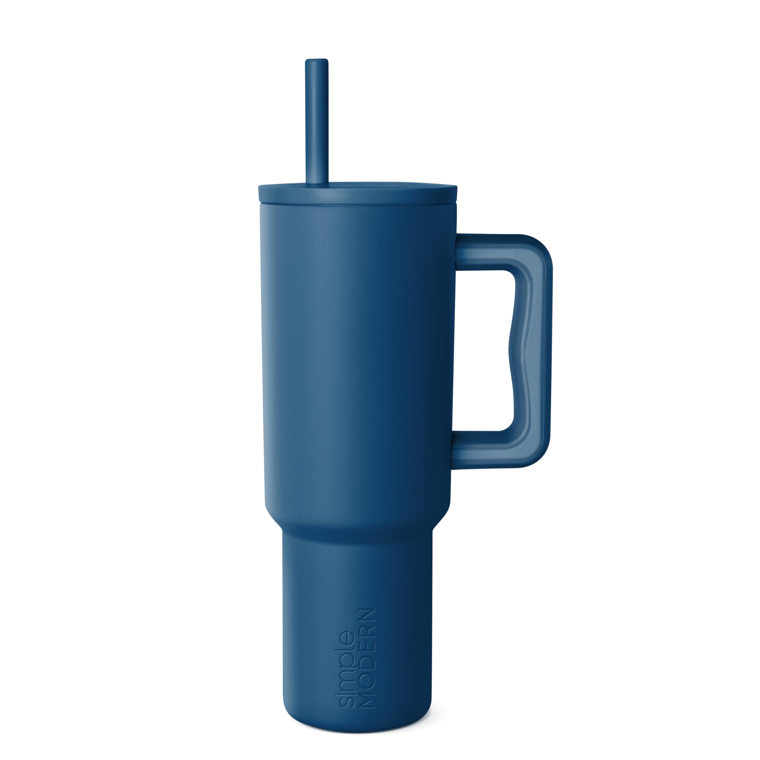 Simple Modern face avant du tumbler bleu montre design et finition premium
