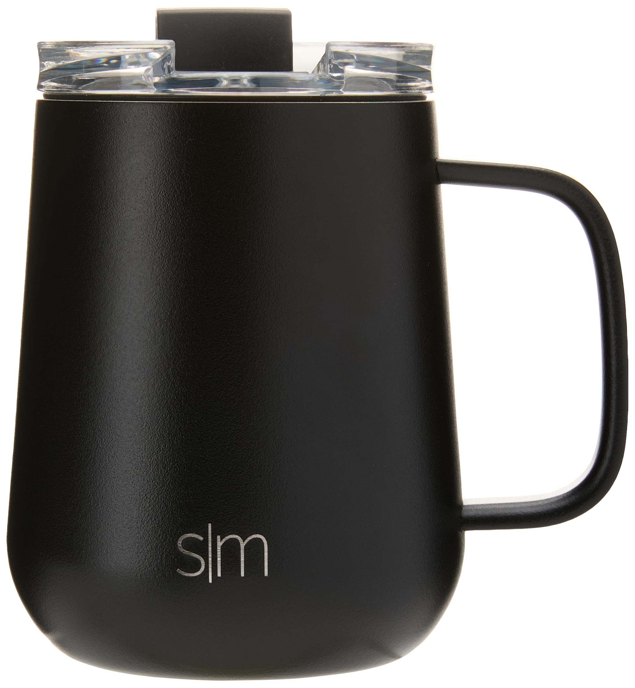Simple Modern vue avant du mug Midnight Black montrant le design élégant
