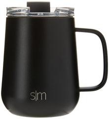 Simple Modern vue avant du mug Midnight Black montrant le design élégant