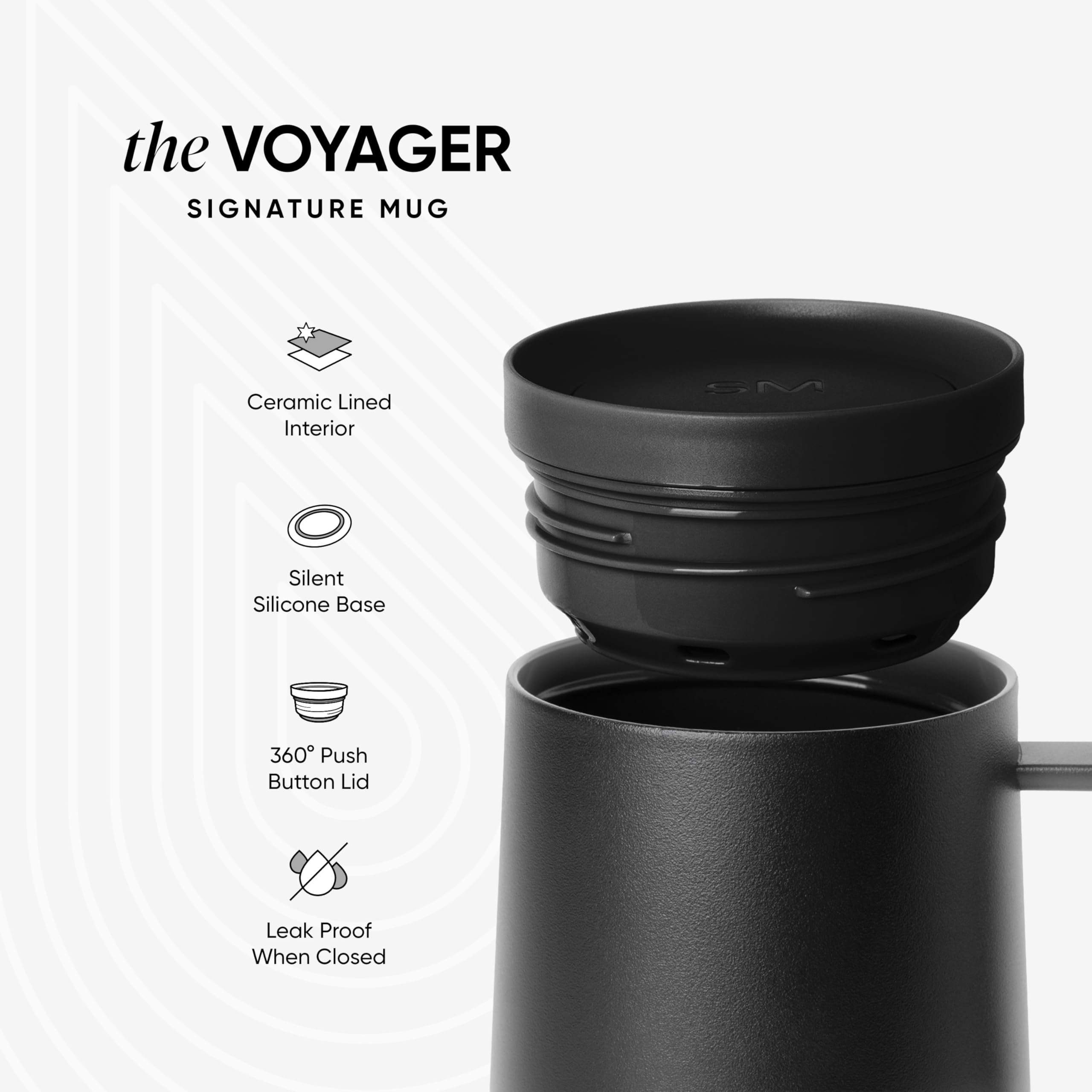 Simple Modern Voyager gros plan de l'anse offrant une prise sûre et ergonomique
