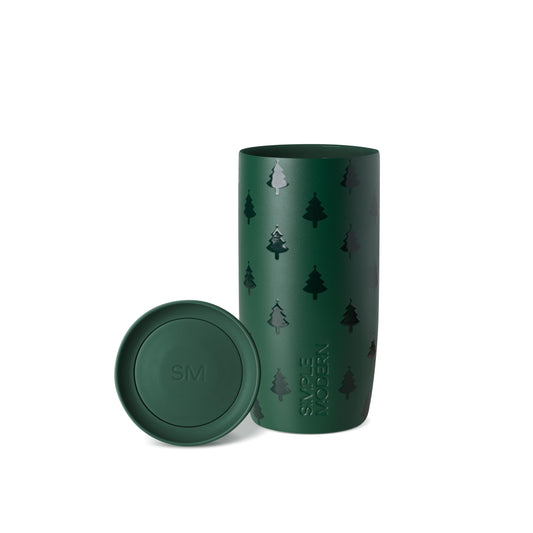 Simple Modern tasse devant montrant le motif Trees et finition soignée