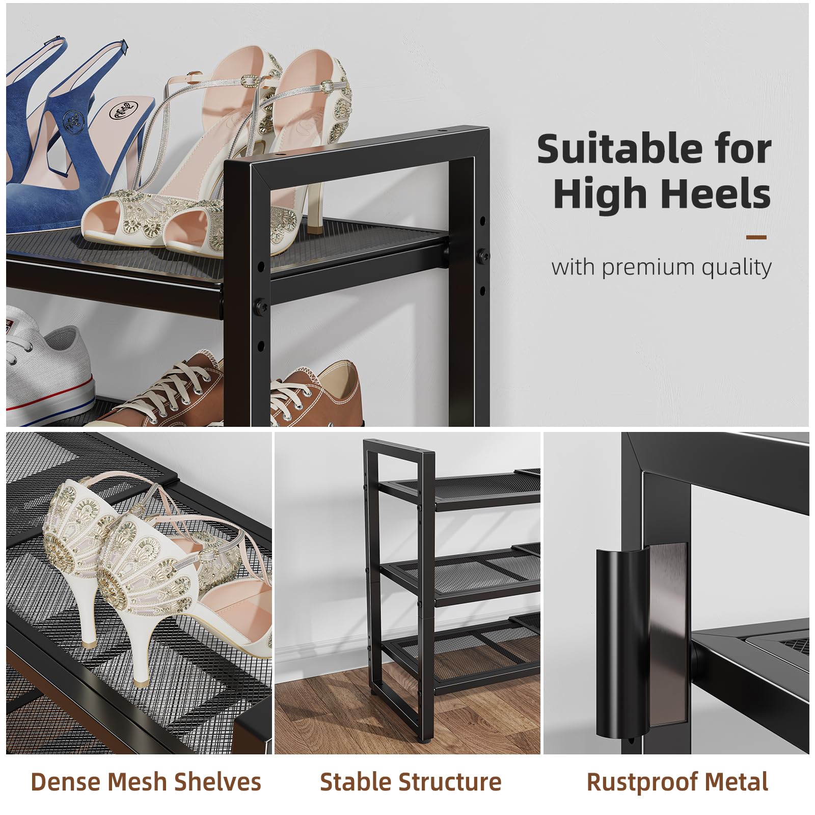 Simple Trending étagère avec bottes illustrant capacité pour chaussures hautes