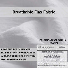 Simple&Opulence gros plan sur texture lin lavé pour confort respirant