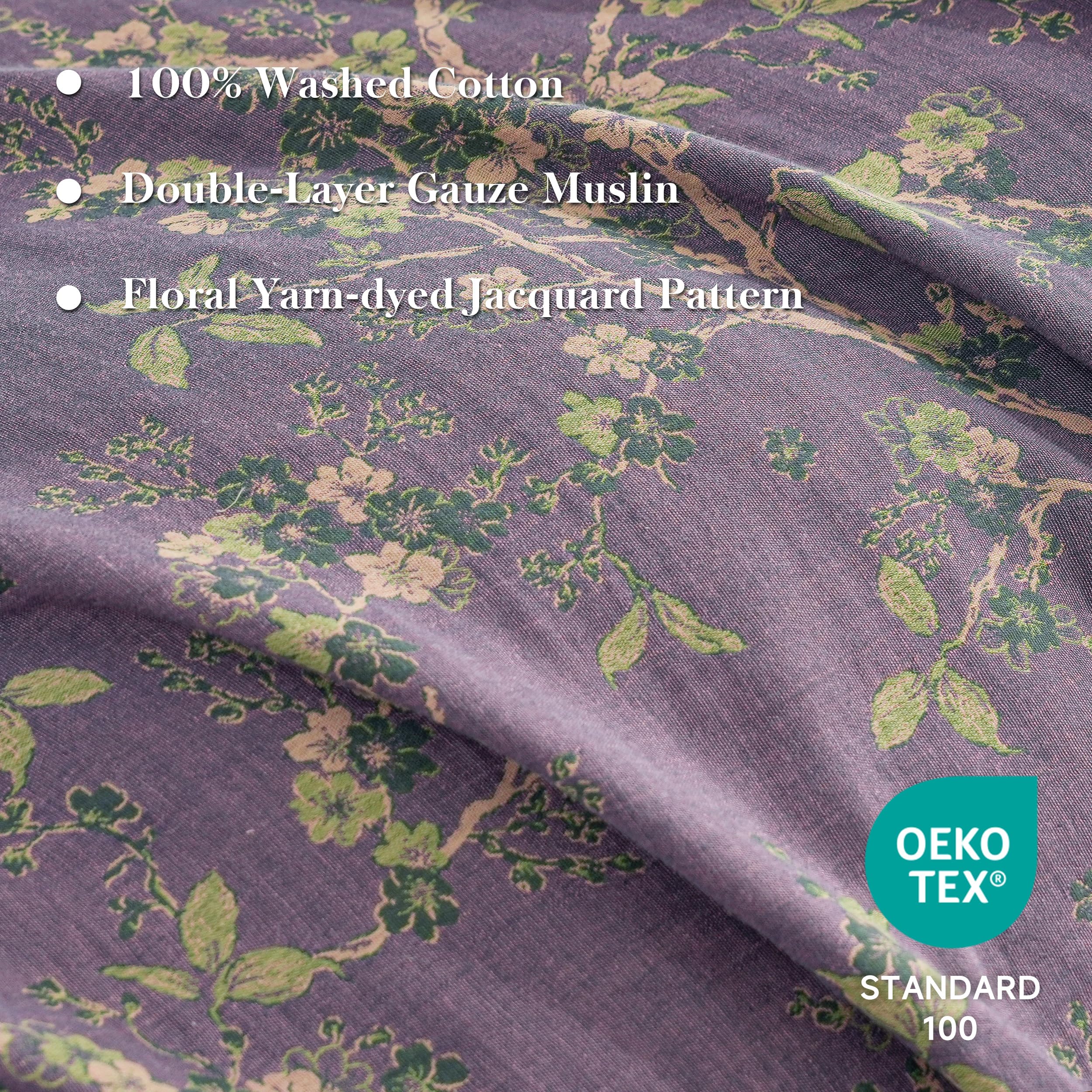 Simple&Opulence gros plan jacquard floral résistant aux lavages