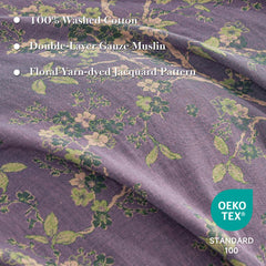 Simple&Opulence gros plan jacquard floral résistant aux lavages