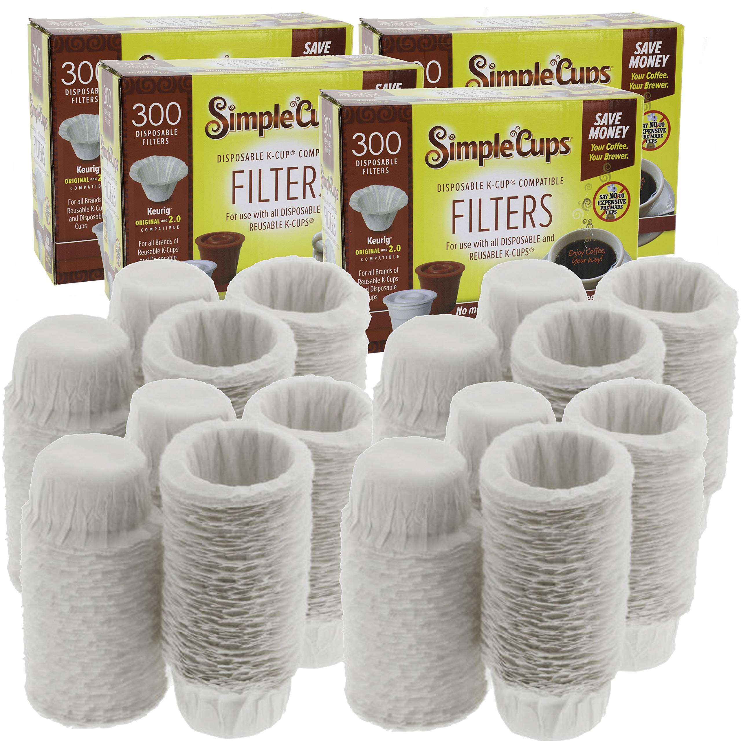 SIMPLECUPS filtre papier vue avant, facilité et propreté pour dosettes réutilisables