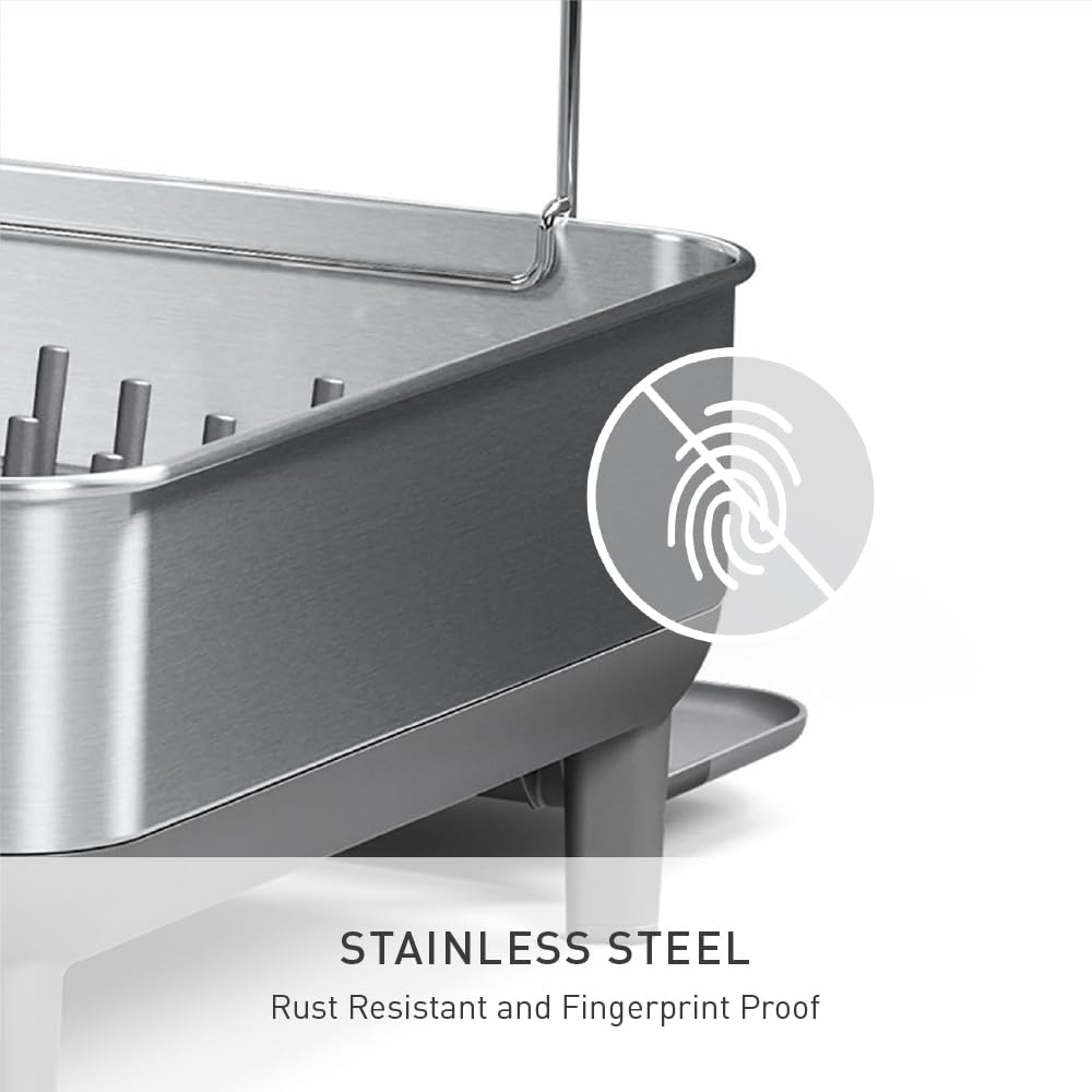 simplehuman bec pivotant 360° dirige l'eau directement vers l'évier