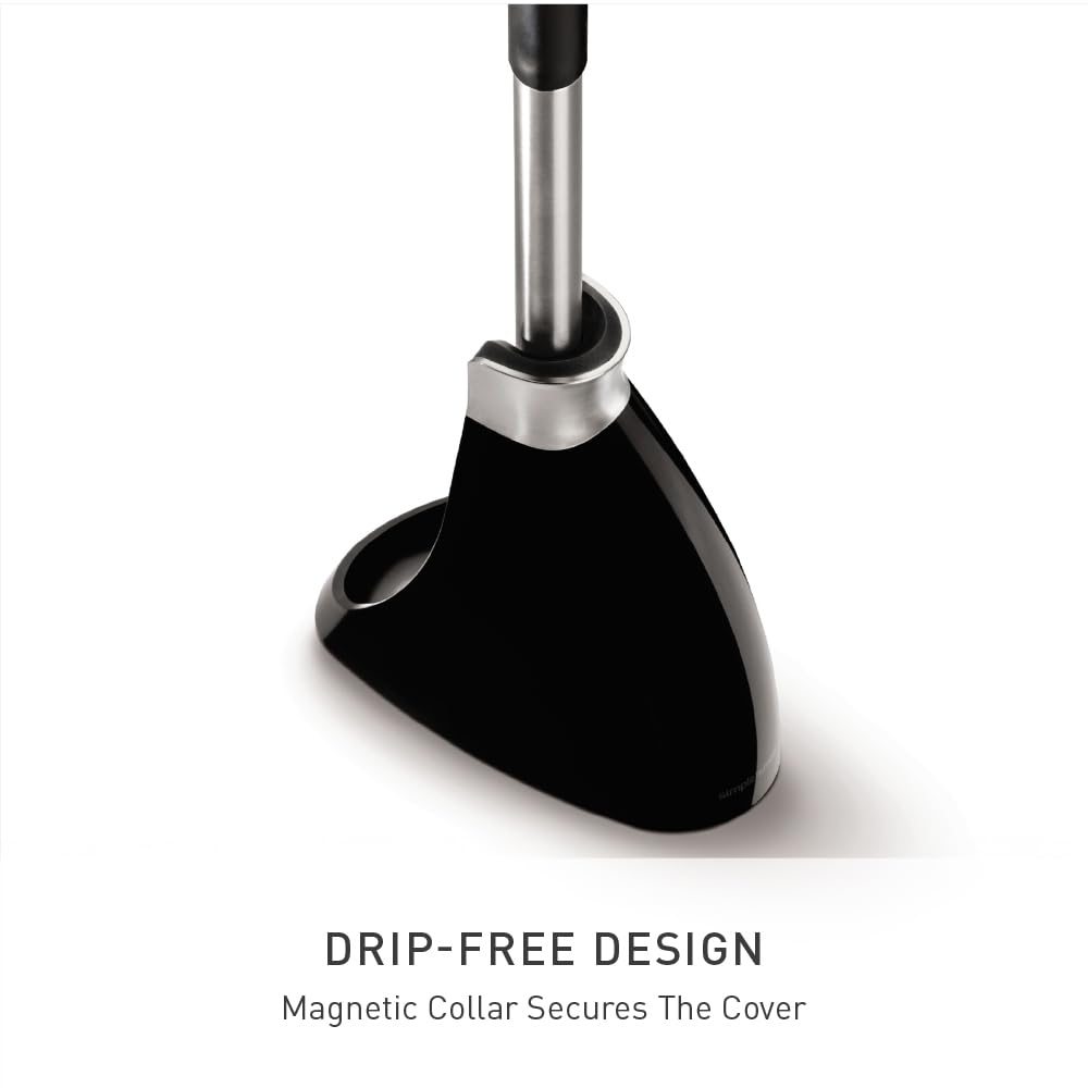 simplehuman détail de la collerette magnétique empêchant les gouttes