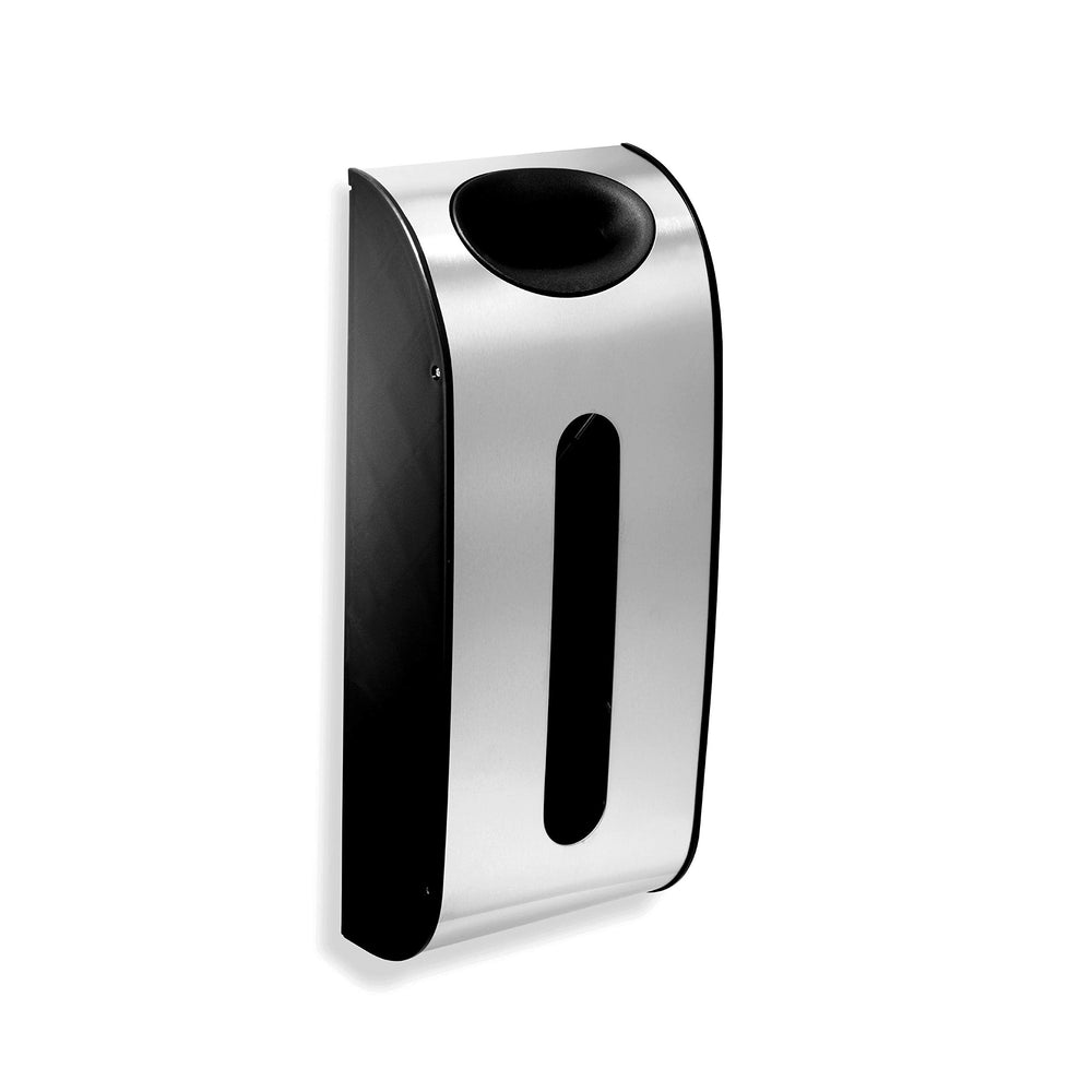 simplehuman distributeur mural face avant montrant rangement ordonné et gain de place