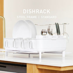 simplehuman gros plan du plateau hydrophile montrant évaporation rapide et propreté