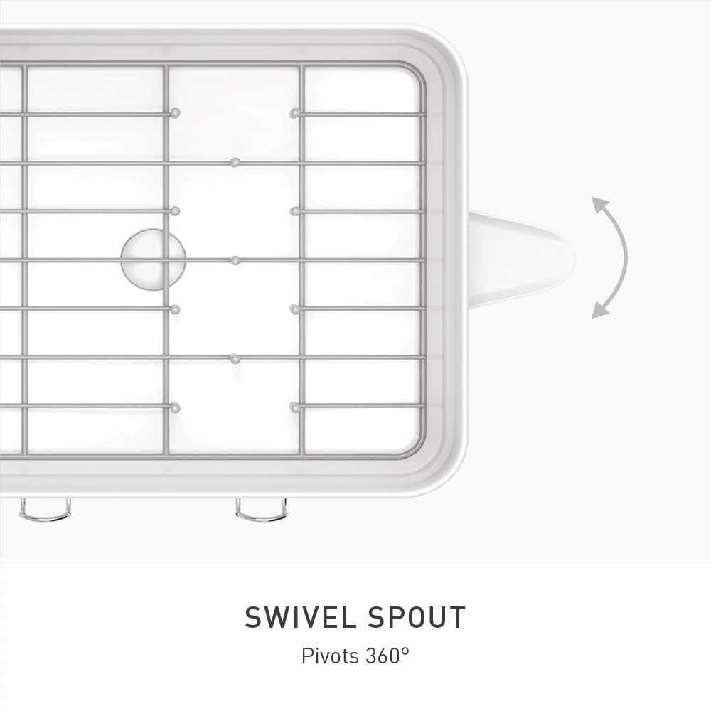simplehuman porte-verres avec quatre verres suspendus pour séchage sécurisé