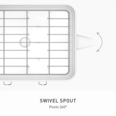 simplehuman porte-verres avec quatre verres suspendus pour séchage sécurisé