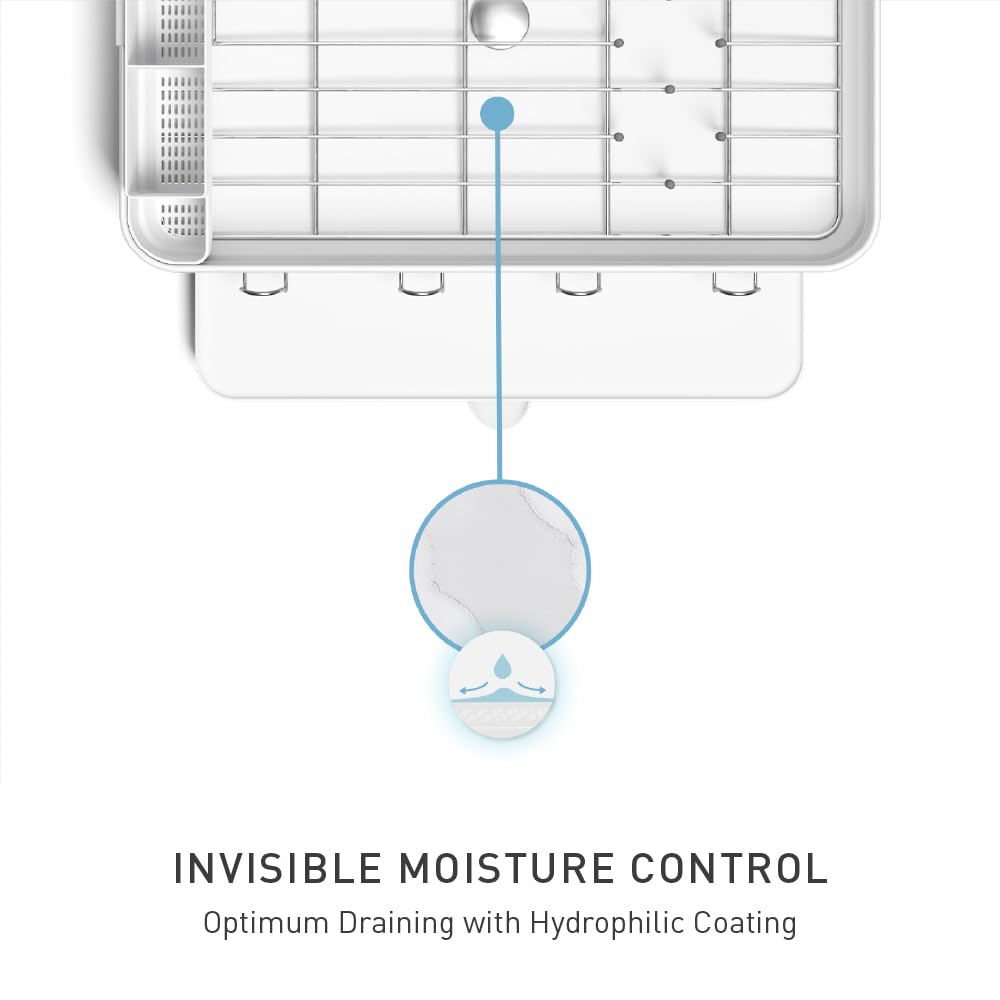 simplehuman pied antidérapant stabilise l'égouttoir et protège le plan de travail