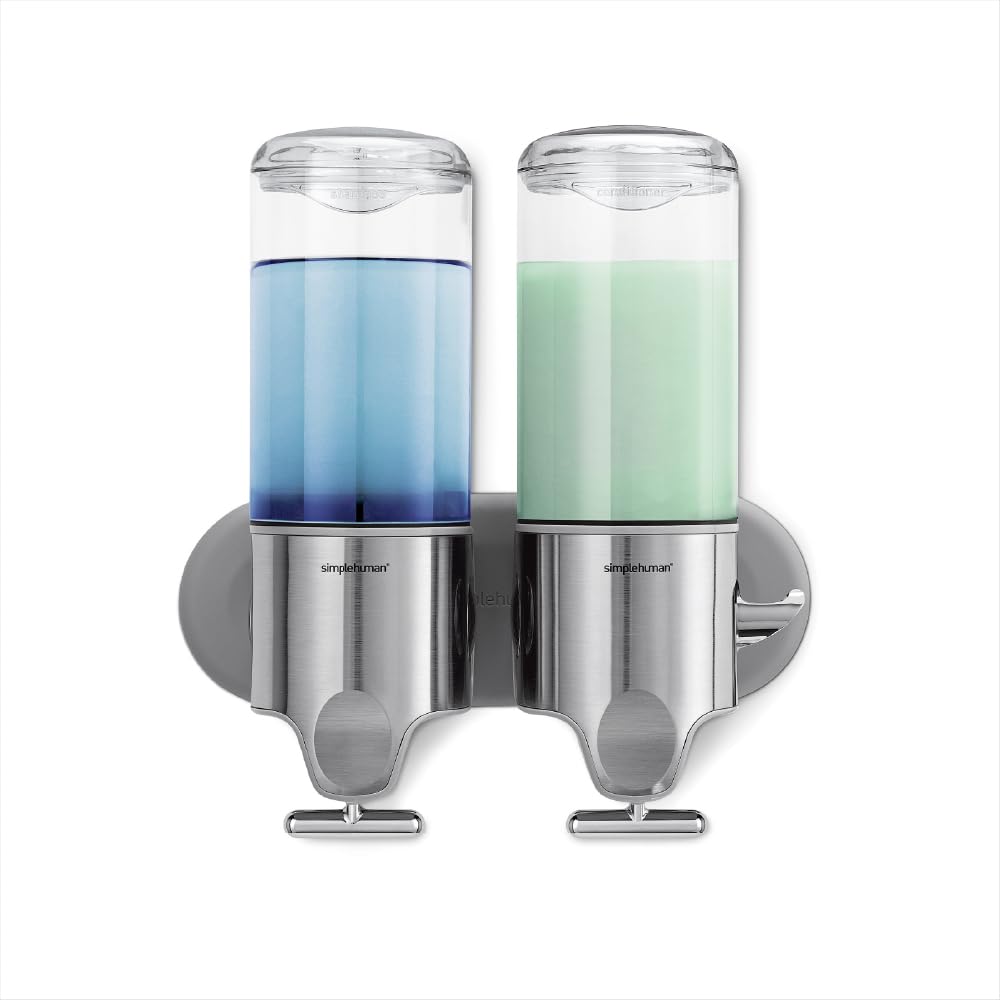 simplehuman face avant des distributeurs muraux, rangement propre