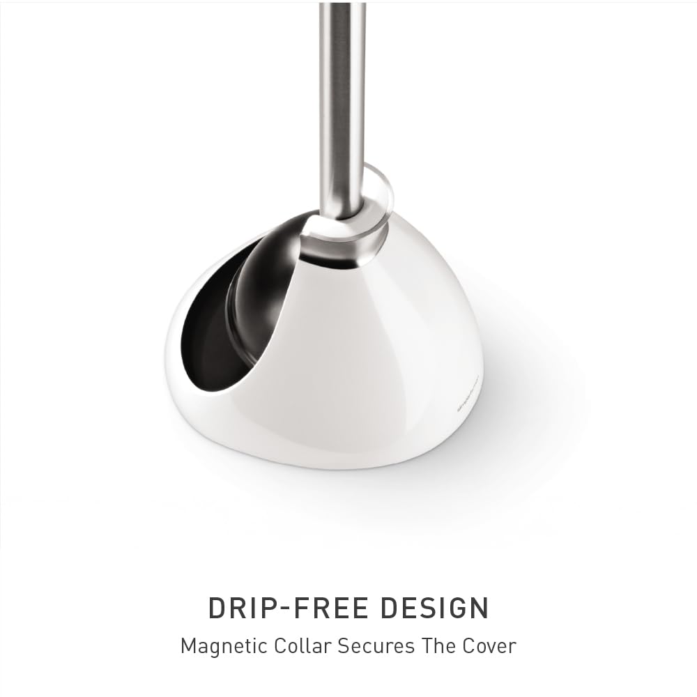 simplehuman vue rapprochée de la flange étroite, adaptée aux WC modernes
