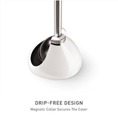 simplehuman vue rapprochée de la flange étroite, adaptée aux WC modernes