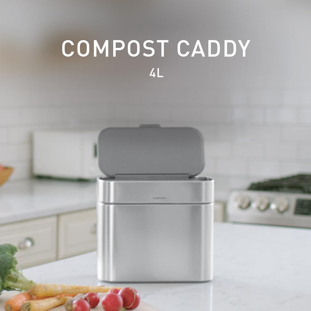 simplehuman gros plan du couvercle soft-seal empêchant odeurs et mouches