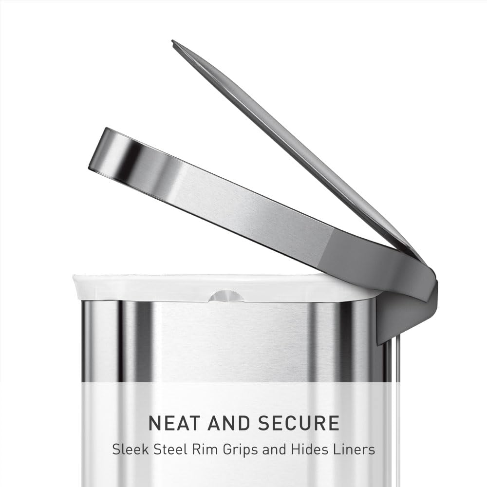 simplehuman poubelle pédale acier durable, usage longue durée
