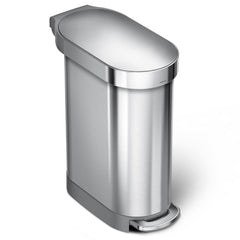 simplehuman poubelle face acier brossé, finition résistante aux traces