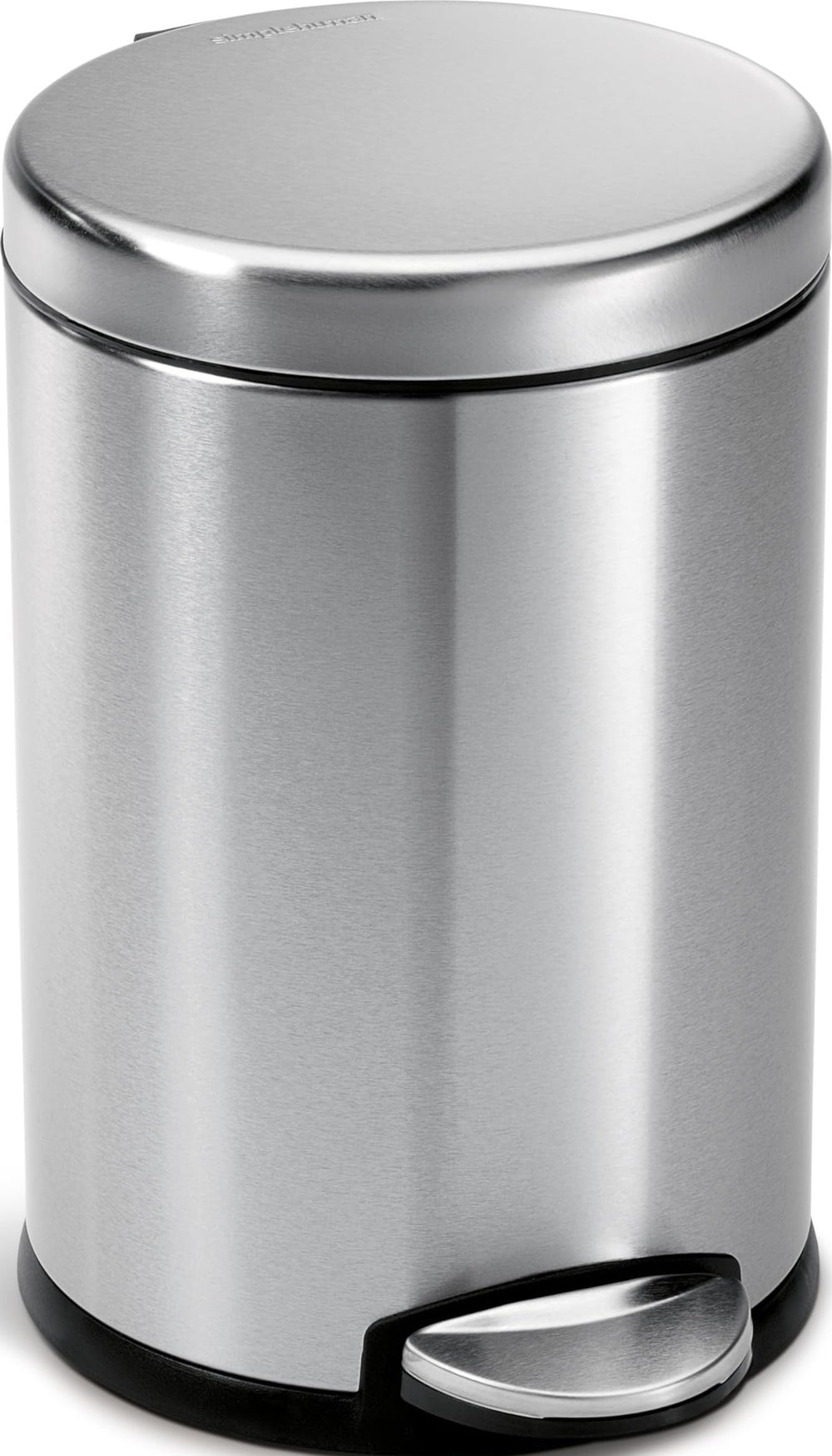 simplehuman poubelle face avant en inox brossé, look net et durable