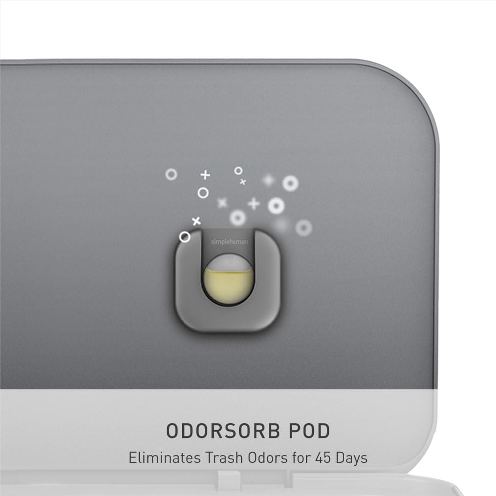 simplehuman poubelle pod odorsorb et sacs Code N, contrôle des odeurs