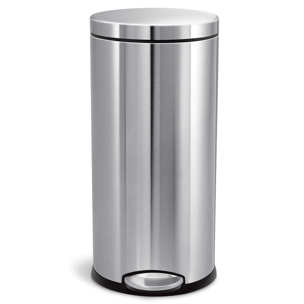 simplehuman poubelle ronde face montrant silhouette iconique et élégance