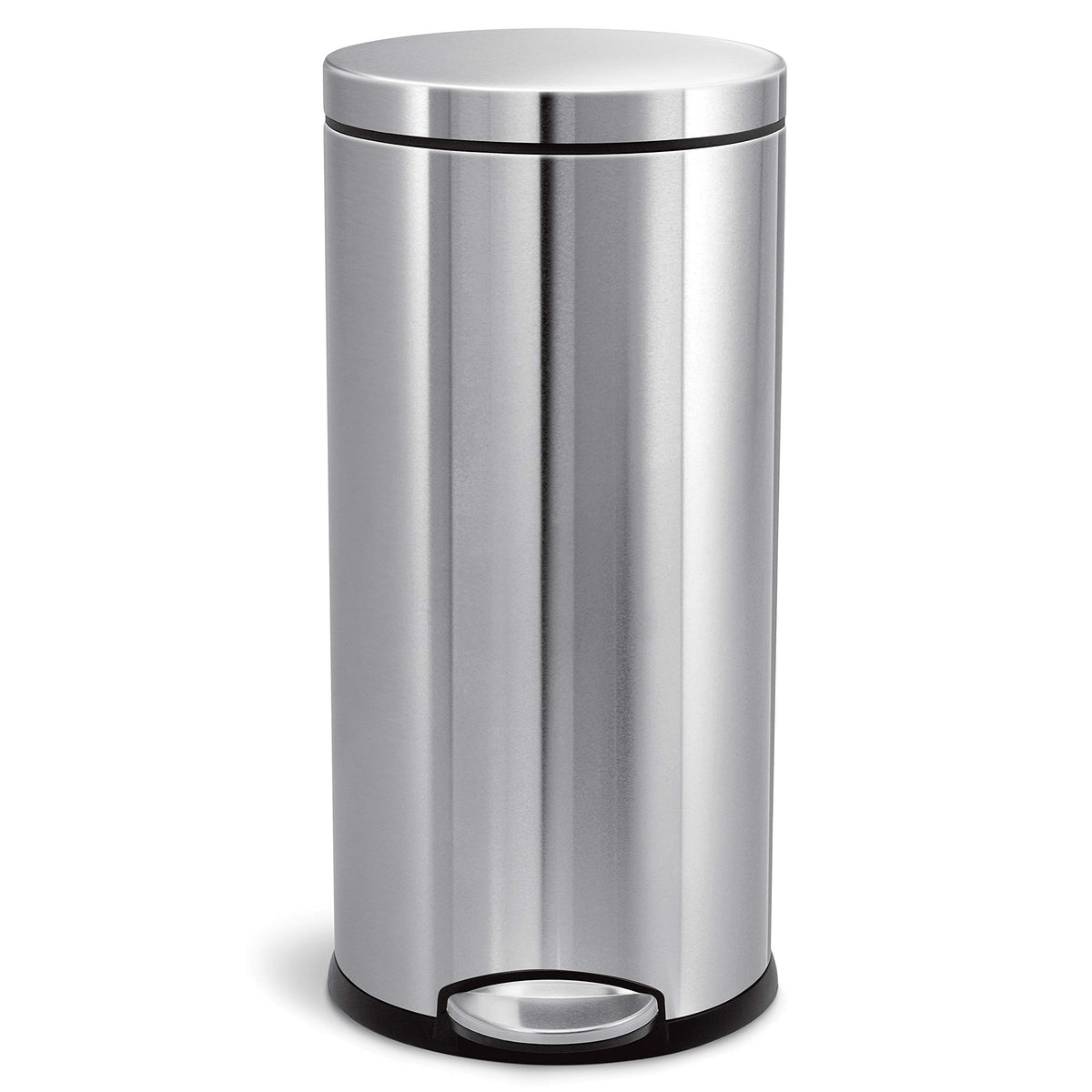 simplehuman poubelle ronde face montrant silhouette iconique et élégance
