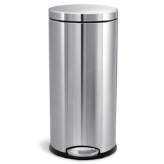 simplehuman poubelle ronde face montrant silhouette iconique et élégance