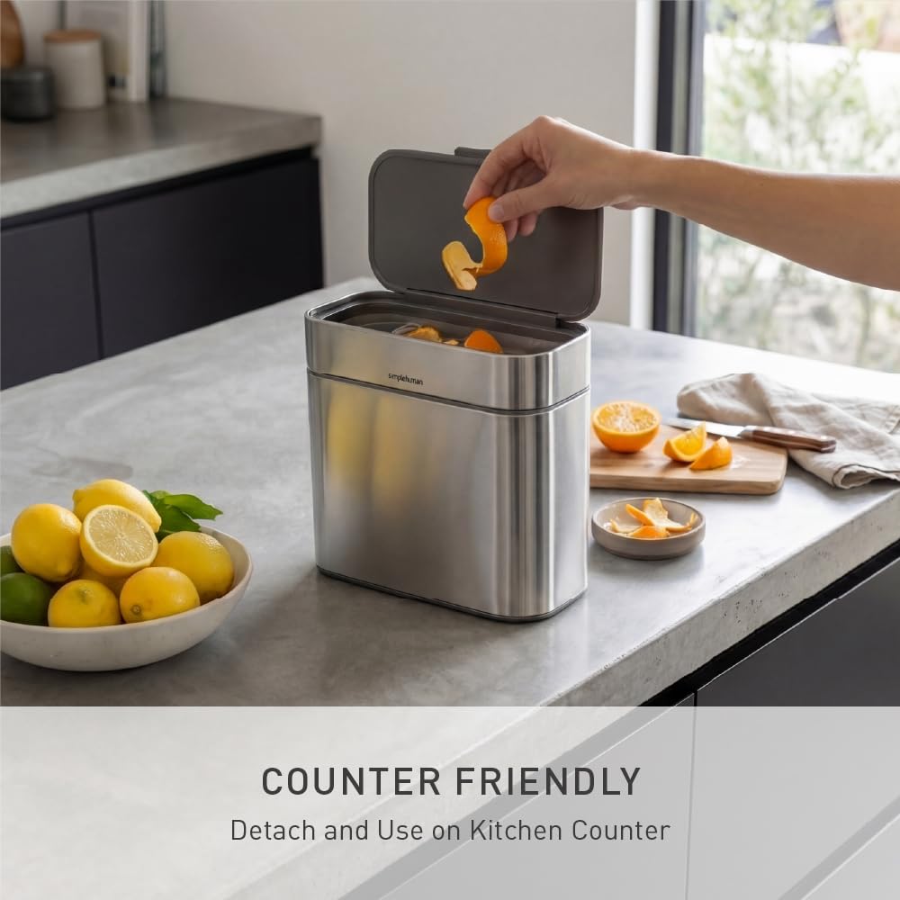simplehuman seau interne amovible avec poignée pour vidage facile