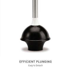 simplehuman ventouse en usage sur cuvette, débouchage efficace et ciblé