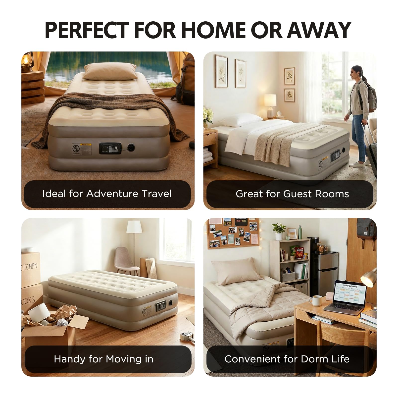 Simpli Comfy matelas installé en chambre hauteur lit traditionnel et aspect hôtelier