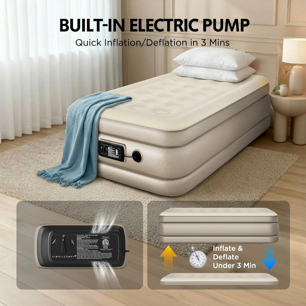Simpli Comfy gros plan surface flockée douce et respirante pour un sommeil agréable
