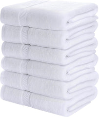 SIMPLI-MAGIC pack de six serviettes blanches montrant leur présentation et confort
