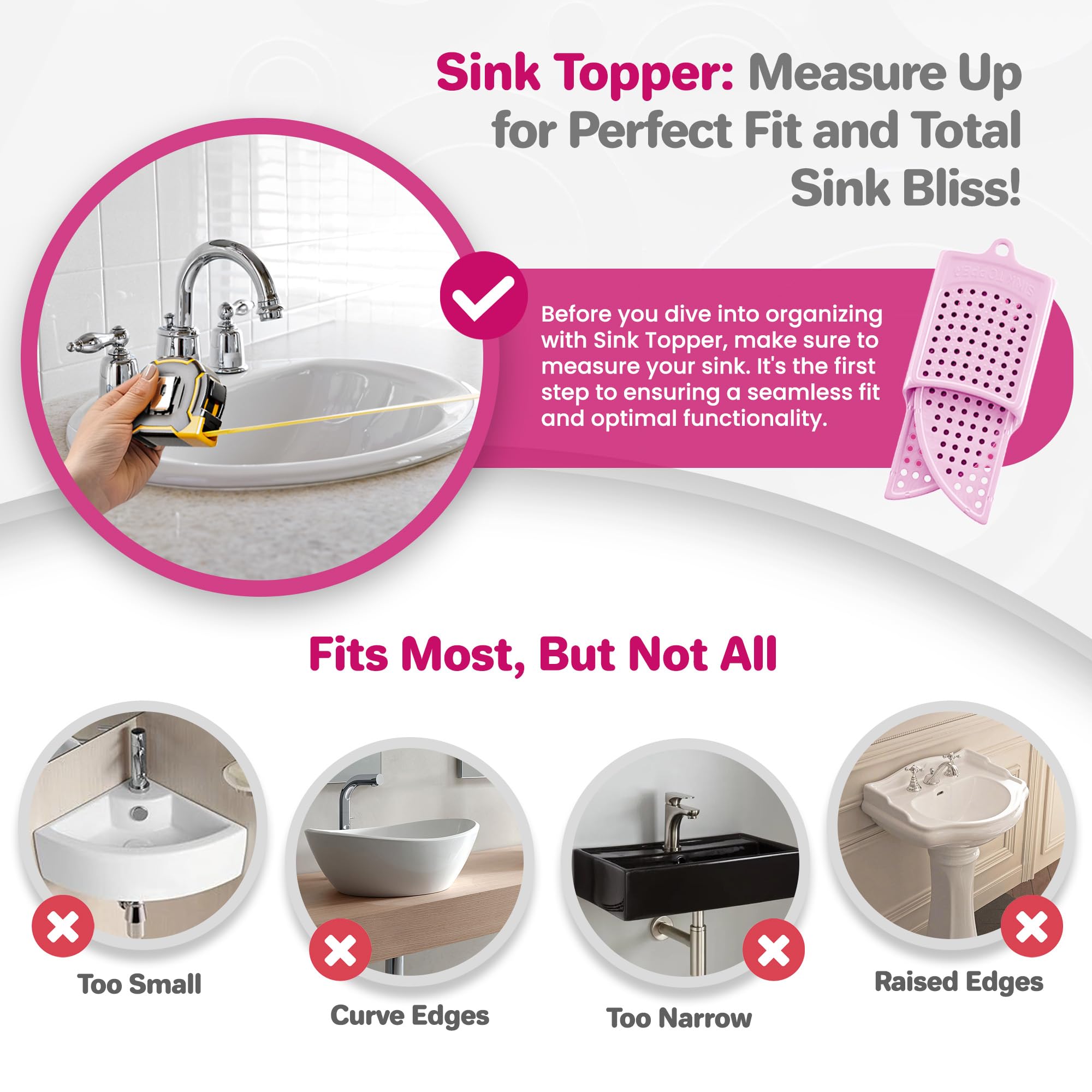 Sink Topper installé dans salle de bain optimisant l'espace disponible