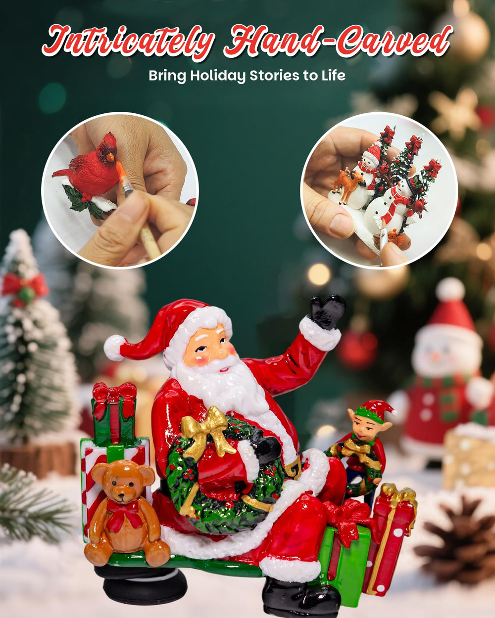 sinofayar détails du traîneau Père Noël décor focal attirant