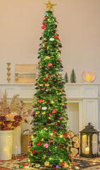 SINTENILL vue avant du sapin 6 FT en boîte, prêt à offrir et facile à monter
