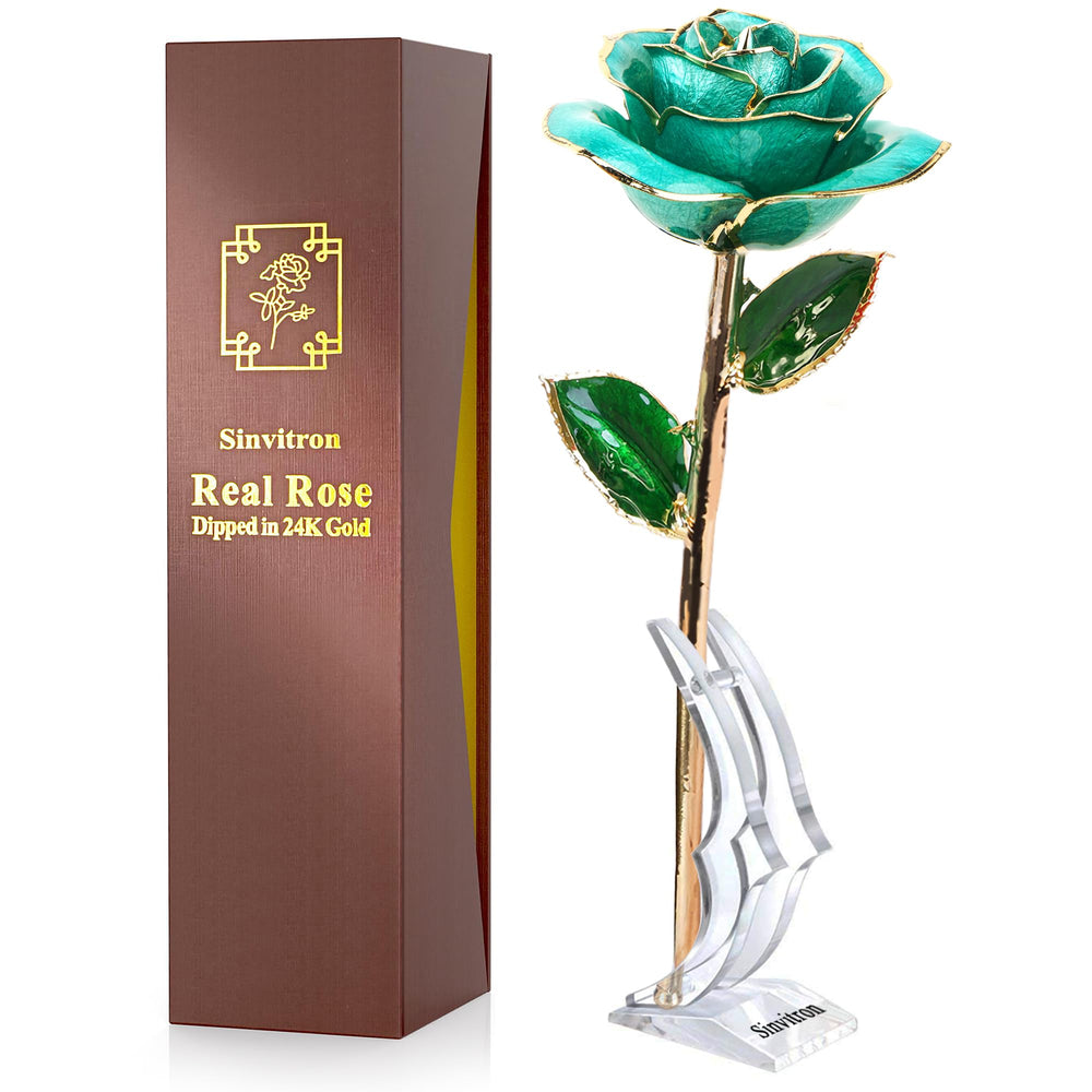 Sinvitron rose dorée face et coffret, présentation élégante prête à offrir