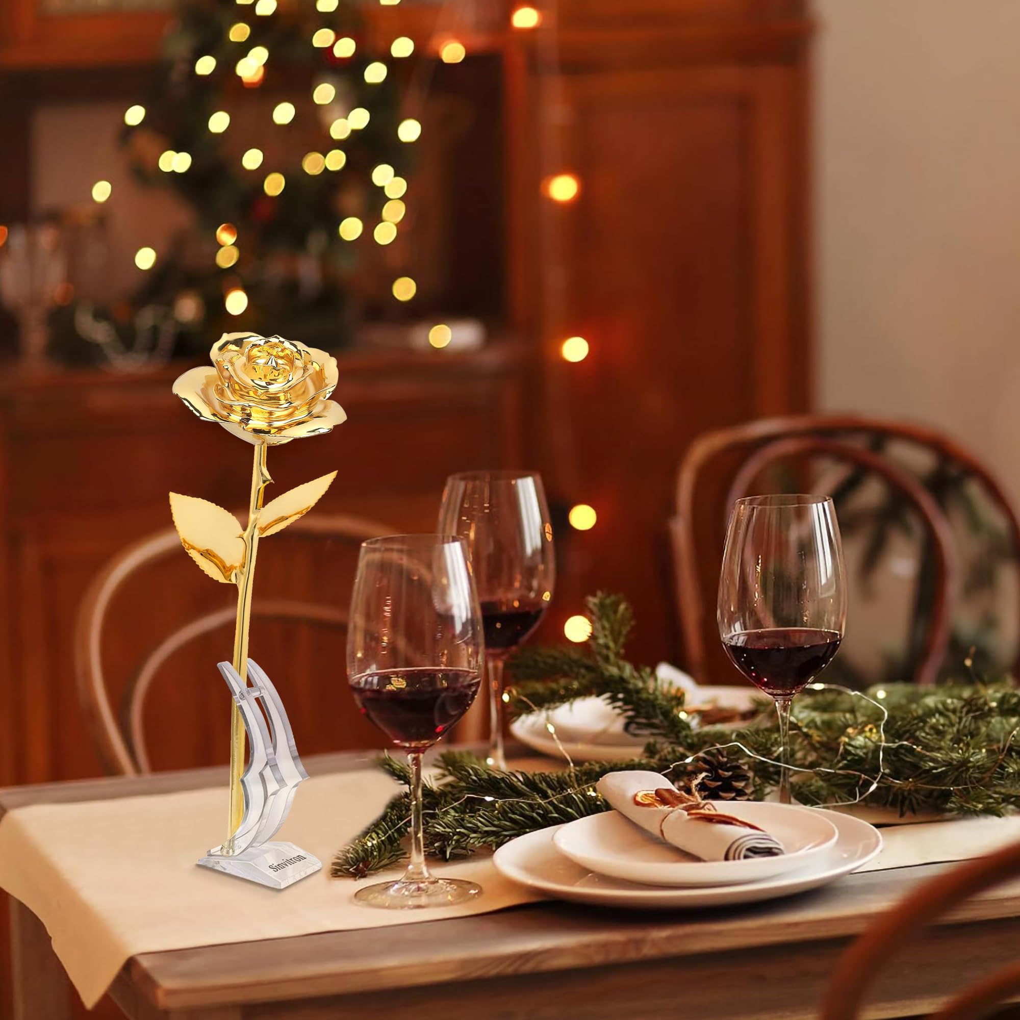 Sinvitron décoration romantique sur table, ajoute une touche d'élégance