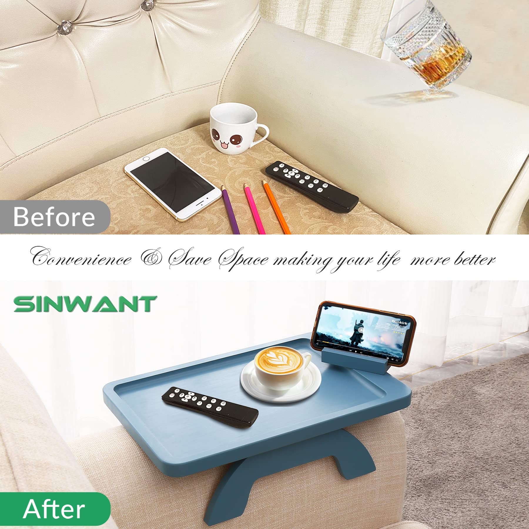 SINWANT comparaison échelle avec livre montrant dimensions et encombrement