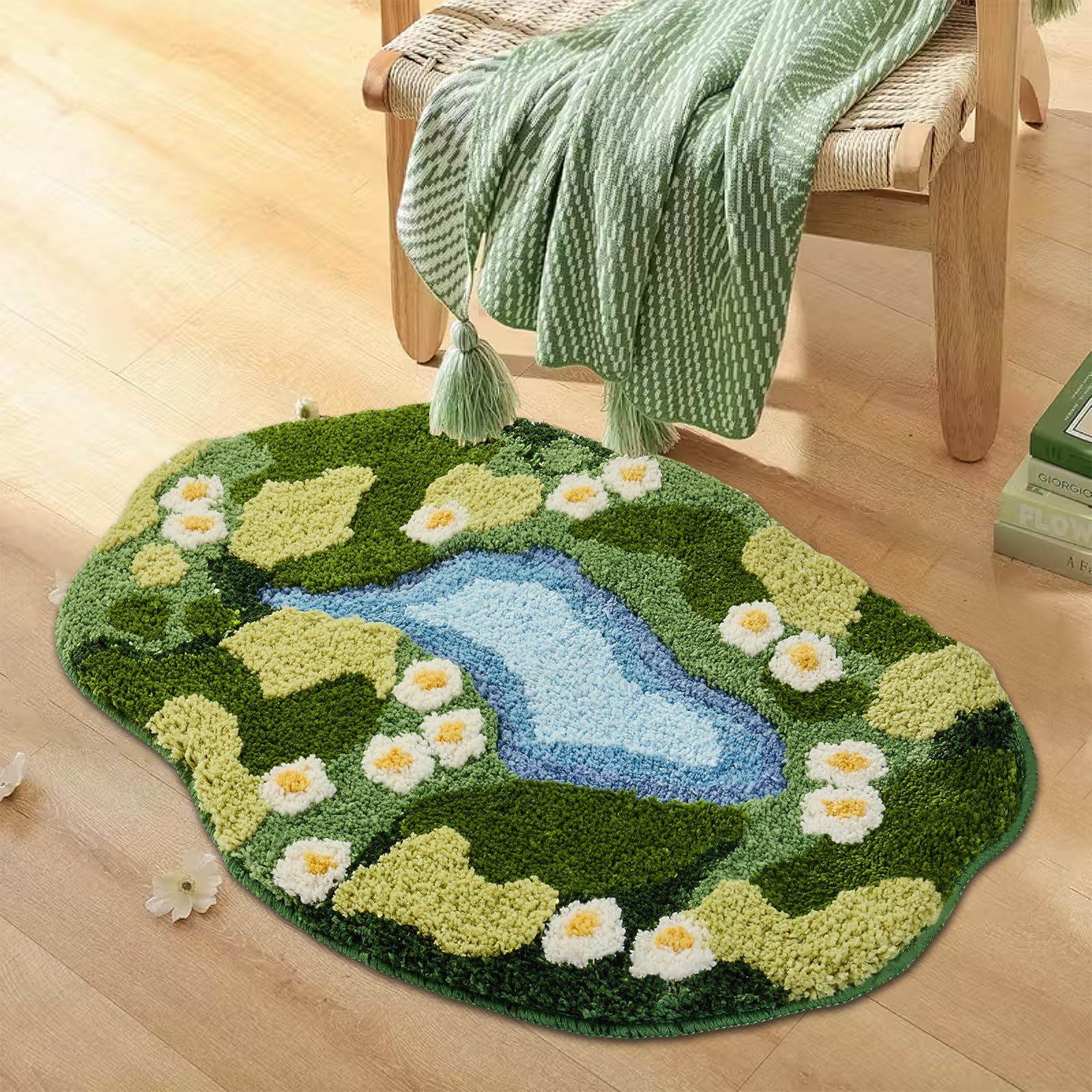 Sisher tapis à l’échelle montrant dimensions 31×21 pouces