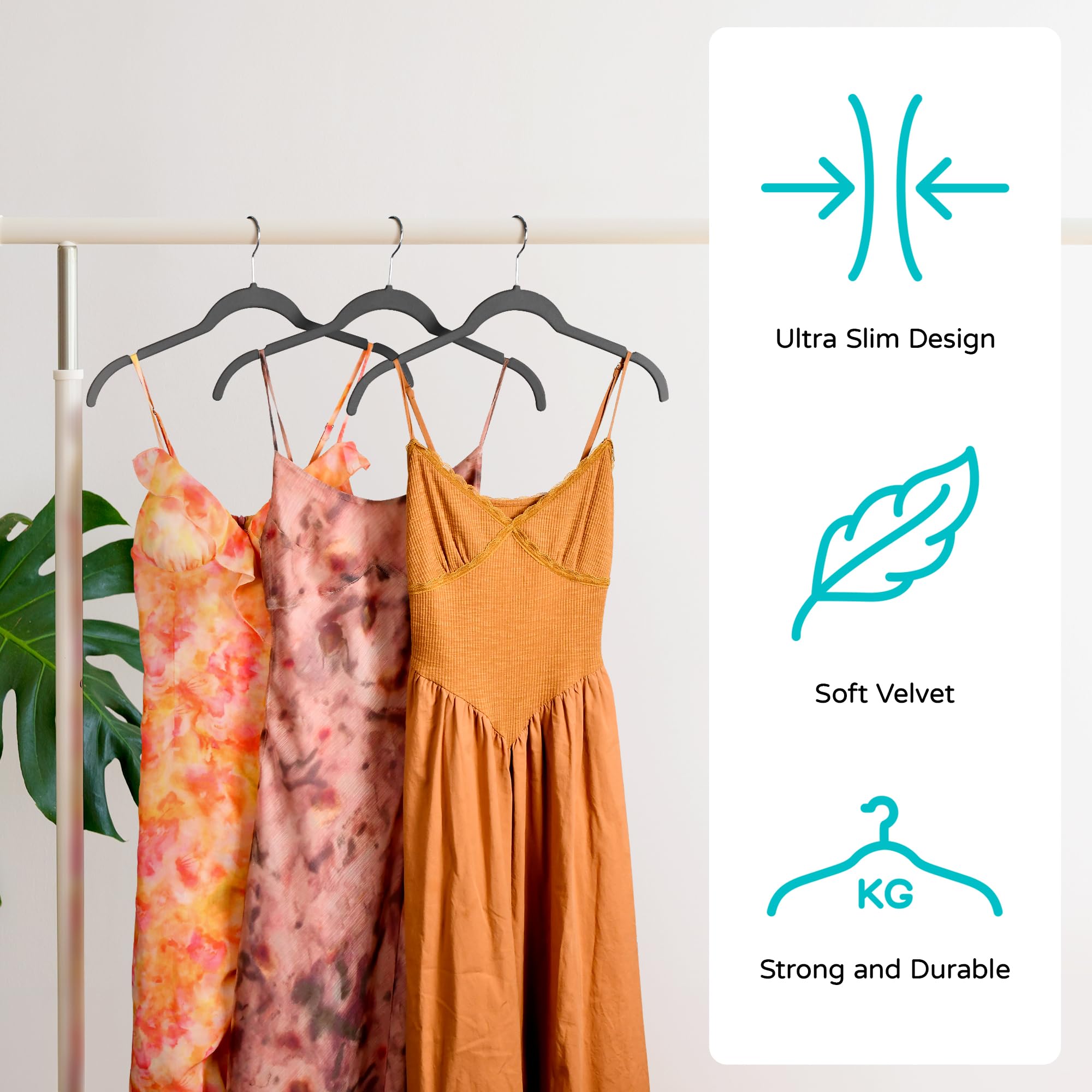 Sishynio cintres en usage dans une penderie, gain d'espace visible