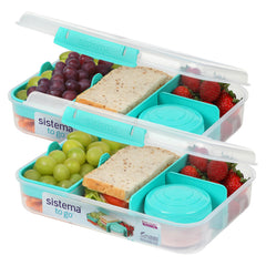 Sistema boîtes to go face avant montrant fermeture étanche et design pratique