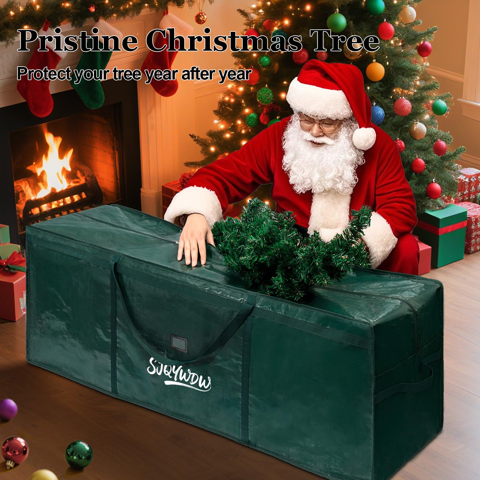 SJQYWDW sac vert rangé dans un garage montrant protection et accessibilité