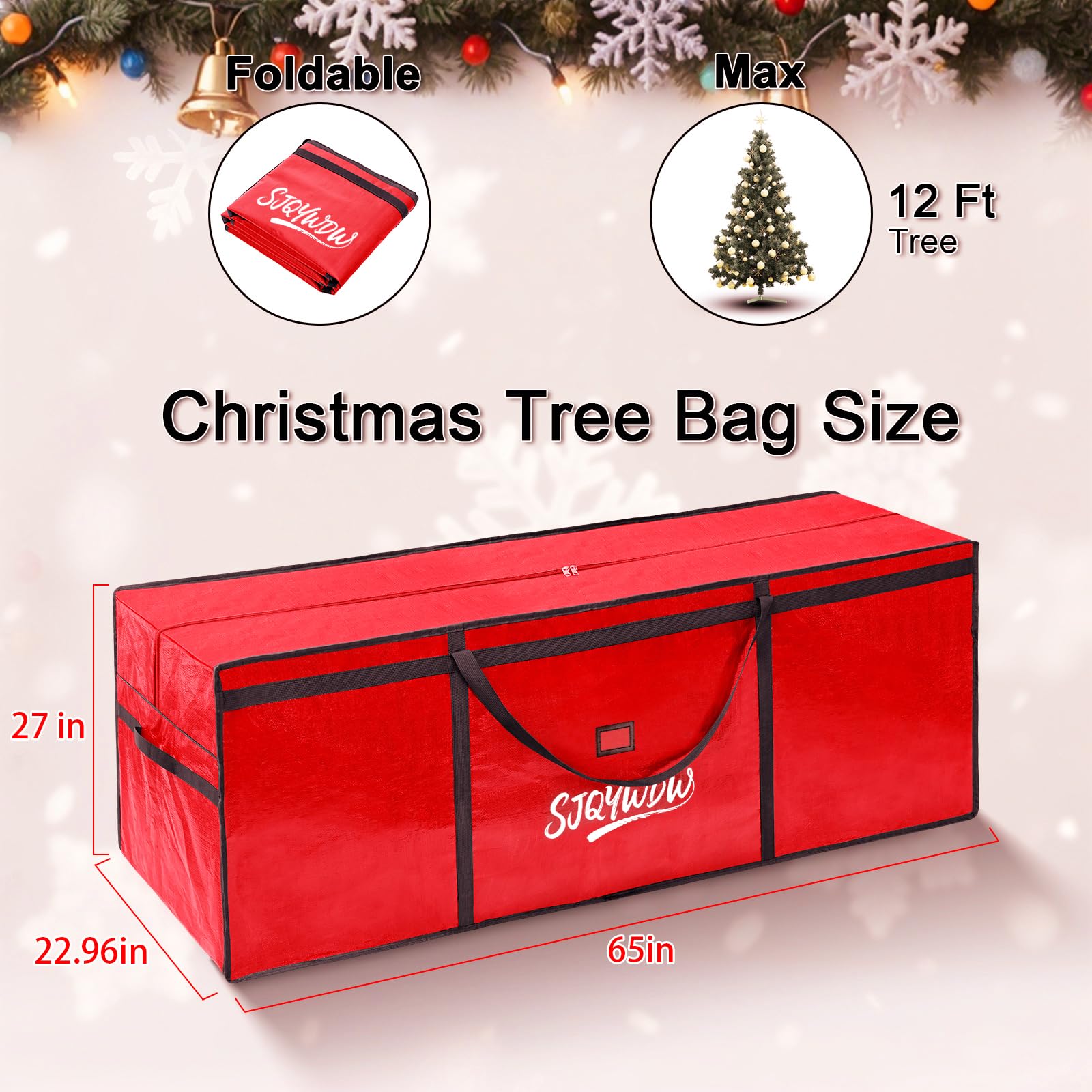SJQYWDW double-zip large facilite chargement et déchargement