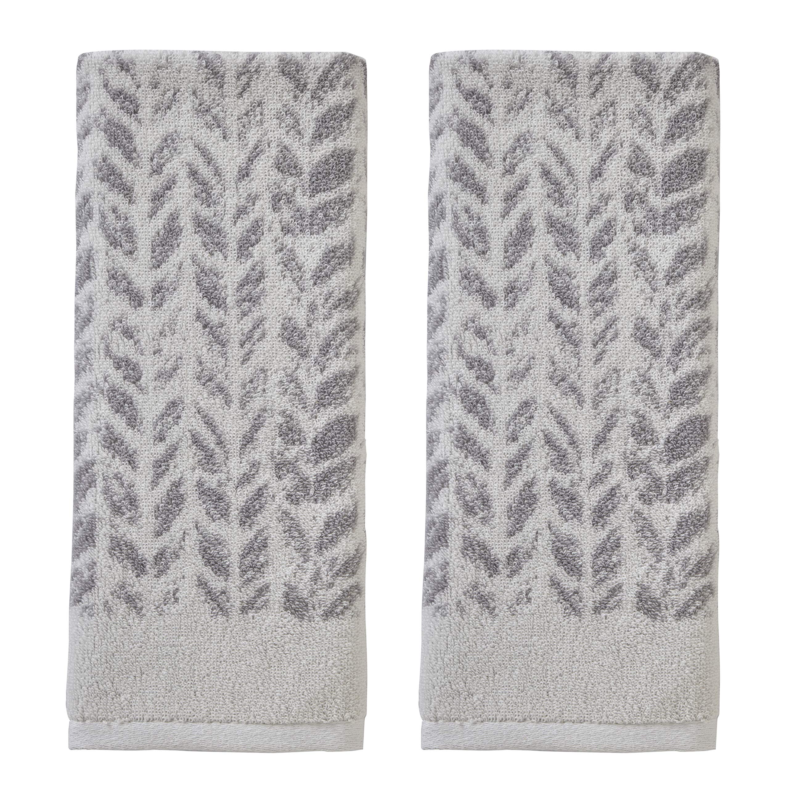 SKL Home serviette mains avant montrant motif feuilles et élégance